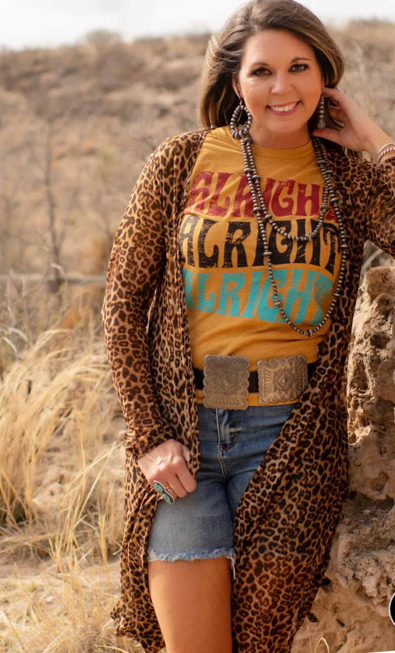 Cody Sheer Leopard Cardigan