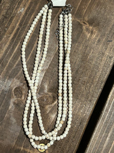 Ivory 3 strand bead Choker