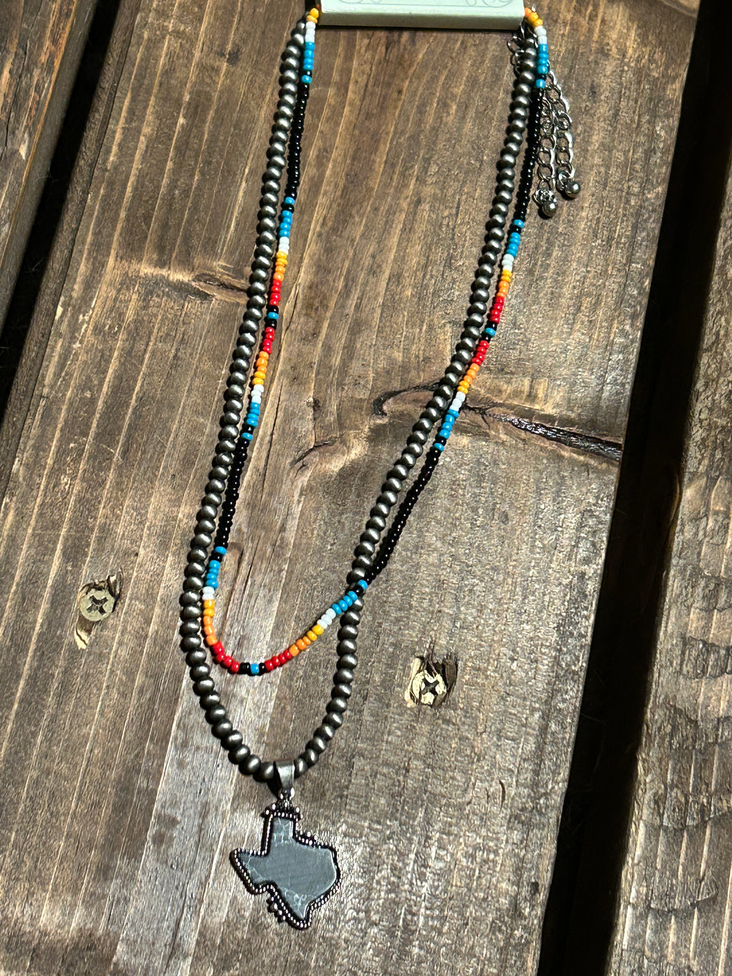 Navajo & seed bead Texas necklace