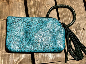 Cheeky’s Turquoise Tooled Wristlet