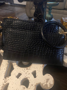 Black Gator wristlet