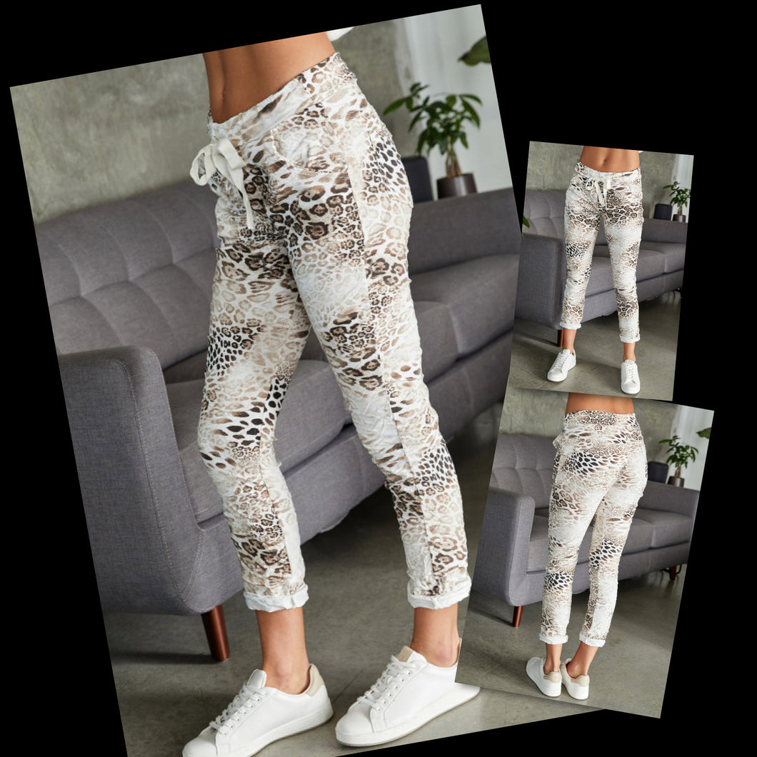 Leopard Drawstring Joggers