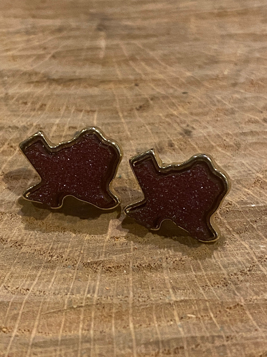 Maroon Texas Studs