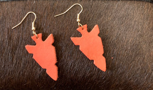 Coral arrowhead earrings