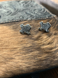 Silver Texas earrings