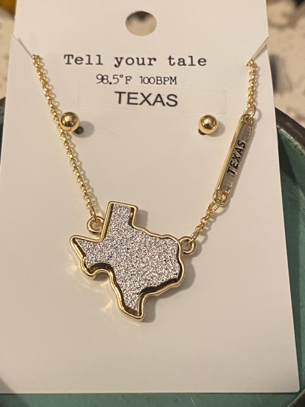 Silver Texas Necklace w/ studs